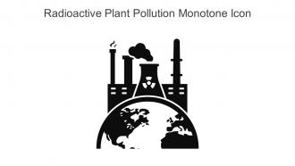 Radioactive Plant Pollution Monotone Icon In Powerpoint Pptx Png And Editable Eps Format