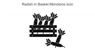 Radish In Basket Monotone Icon In Powerpoint Pptx Png And Editable Eps Format