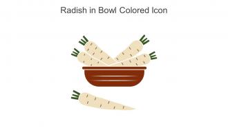 Radish In Bowl Colored Icon In Powerpoint Pptx Png And Editable Eps Format