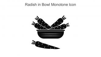 Radish In Bowl Monotone Icon In Powerpoint Pptx Png And Editable Eps Format