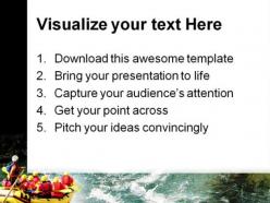 Rafting vacation powerpoint templates and powerpoint backgrounds 0511