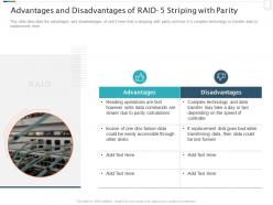 Raid Storage It Advantages And Disadvantages Of Raid 5 Striping With Parity Ppt Design