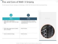 Raid Storage It Pros And Cons Of Raid 0 Striping Ppt Powerpoint Model Skills