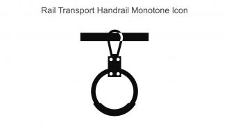 Rail Transport Handrail Monotone Icon In Powerpoint Pptx Png And Editable Eps Format