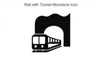 Rail With Tunnel Monotone Icon In Powerpoint Pptx Png And Editable Eps Format