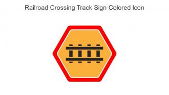 Railroad Crossing Track Sign Colored Icon In Powerpoint Pptx Png And Editable Eps Format