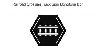 Railroad Crossing Track Sign Monotone Icon In Powerpoint Pptx Png And Editable Eps Format