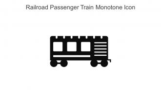 Railroad Passenger Train Monotone Icon In Powerpoint Pptx Png And Editable Eps Format