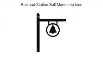 Railroad Station Bell Monotone Icon In Powerpoint Pptx Png And Editable Eps Format