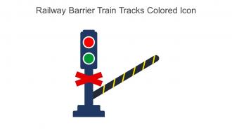 Railway Barrier Train Tracks Colored Icon In Powerpoint Pptx Png And Editable Eps Format