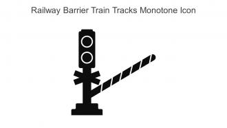 Railway Barrier Train Tracks Monotone Icon In Powerpoint Pptx Png And Editable Eps Format