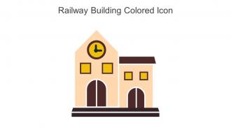 Railway Building Colored Icon In Powerpoint Pptx Png And Editable Eps Format
