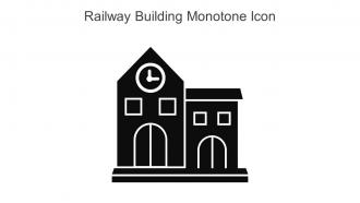 Railway Building Monotone Icon In Powerpoint Pptx Png And Editable Eps Format