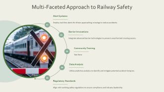 Railway Crossing Set Kit Presentation PPT Structure AT Colorful Graphical