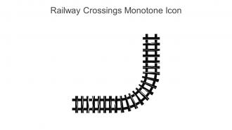 Railway Crossings Monotone Icon In Powerpoint Pptx Png And Editable Eps Format