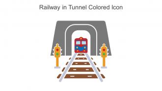 Railway In Tunnel Colored Icon In Powerpoint Pptx Png And Editable Eps Format