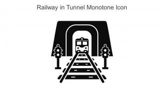 Railway In Tunnel Monotone Icon In Powerpoint Pptx Png And Editable Eps Format