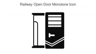 Railway Open Door Monotone Icon In Powerpoint Pptx Png And Editable Eps Format