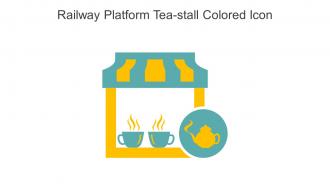 Railway Platform Tea Stall Colored Icon In Powerpoint Pptx Png And Editable Eps Format