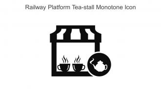 Railway Platform Tea Stall Monotone Icon In Powerpoint Pptx Png And Editable Eps Format