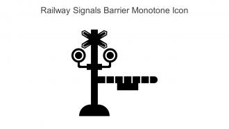 Railway Signals Barrier Monotone Icon In Powerpoint Pptx Png And Editable Eps Format