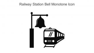 Railway Station Bell Monotone Icon In Powerpoint Pptx Png And Editable Eps Format