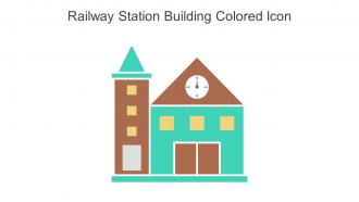 Railway Station Building Colored Icon In Powerpoint Pptx Png And Editable Eps Format
