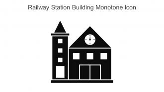 Railway Station Building Monotone Icon In Powerpoint Pptx Png And Editable Eps Format