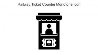 Railway Ticket Counter Monotone Icon In Powerpoint Pptx Png And Editable Eps Format