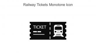 Railway Tickets Monotone Icon In Powerpoint Pptx Png And Editable Eps Format