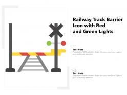 Railway Track Barrier Icon With Red And Green Lights