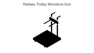 Railway Trolley Monotone Icon In Powerpoint Pptx Png And Editable Eps Format