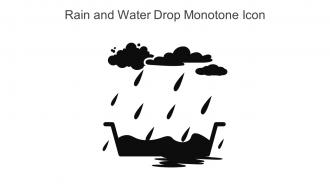 Rain And Water Drop Monotone Icon In Powerpoint Pptx Png And Editable Eps Format