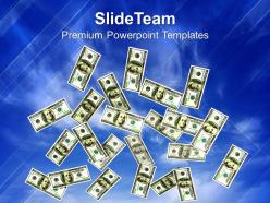 Rain of dollars background money powerpoint templates ppt themes and graphics