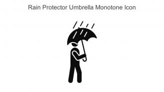 Rain Protector Umbrella Monotone Icon In Powerpoint Pptx Png And Editable Eps Format