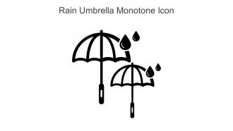 Rain Umbrella Monotone Icon In Powerpoint Pptx Png And Editable Eps Format