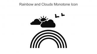 Rainbow And Clouds Monotone Icon In Powerpoint Pptx Png And Editable Eps Format