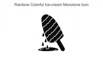Rainbow Colorful Ice Cream Monotone Icon In Powerpoint Pptx Png And Editable Eps Format
