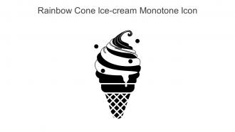 Rainbow Cone Ice Cream Monotone Icon In Powerpoint Pptx Png And Editable Eps Format