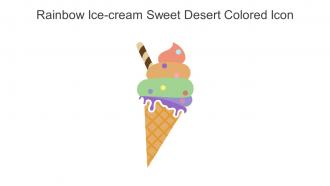 Rainbow Ice Cream Sweet Desert Colored Icon In Powerpoint Pptx Png And Editable Eps Format