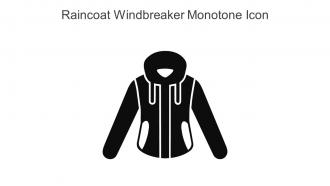 Raincoat Windbreaker Monotone Icon In Powerpoint Pptx Png And Editable Eps Format
