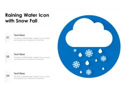 Raining water icon with snow fall