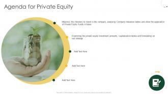 Raise private equity from investment bankers agenda for private equity