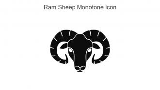Ram Sheep Monotone Icon In Powerpoint Pptx Png And Editable Eps Format