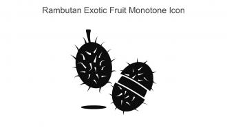 Rambutan Exotic Fruit Monotone Icon In Powerpoint Pptx Png And Editable Eps Format