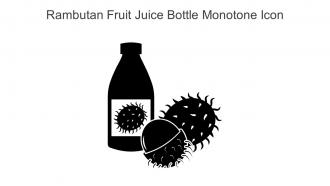 Rambutan Fruit Juice Bottle Monotone Icon In Powerpoint Pptx Png And Editable Eps Format