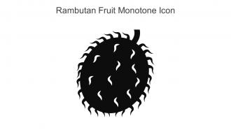 Rambutan Fruit Monotone Icon In Powerpoint Pptx Png And Editable Eps Format