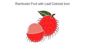 Rambutan Fruit With Leaf Colored Icon In Powerpoint Pptx Png And Editable Eps Format