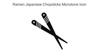 Ramen Japanese Chopsticks Monotone Icon In Powerpoint Pptx Png And Editable Eps Format