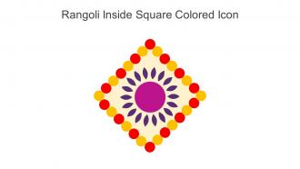 Rangoli Inside Square Colored Icon In Powerpoint Pptx Png And Editable Eps Format
